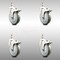Service Caster 5 Inch 316SS Gray Polyurethane Wheel Swivel 10mm Stem Caster Set Lock Brake SCC-SS316TSTTL20S514-PPUB-M1015-4 - alternate 1